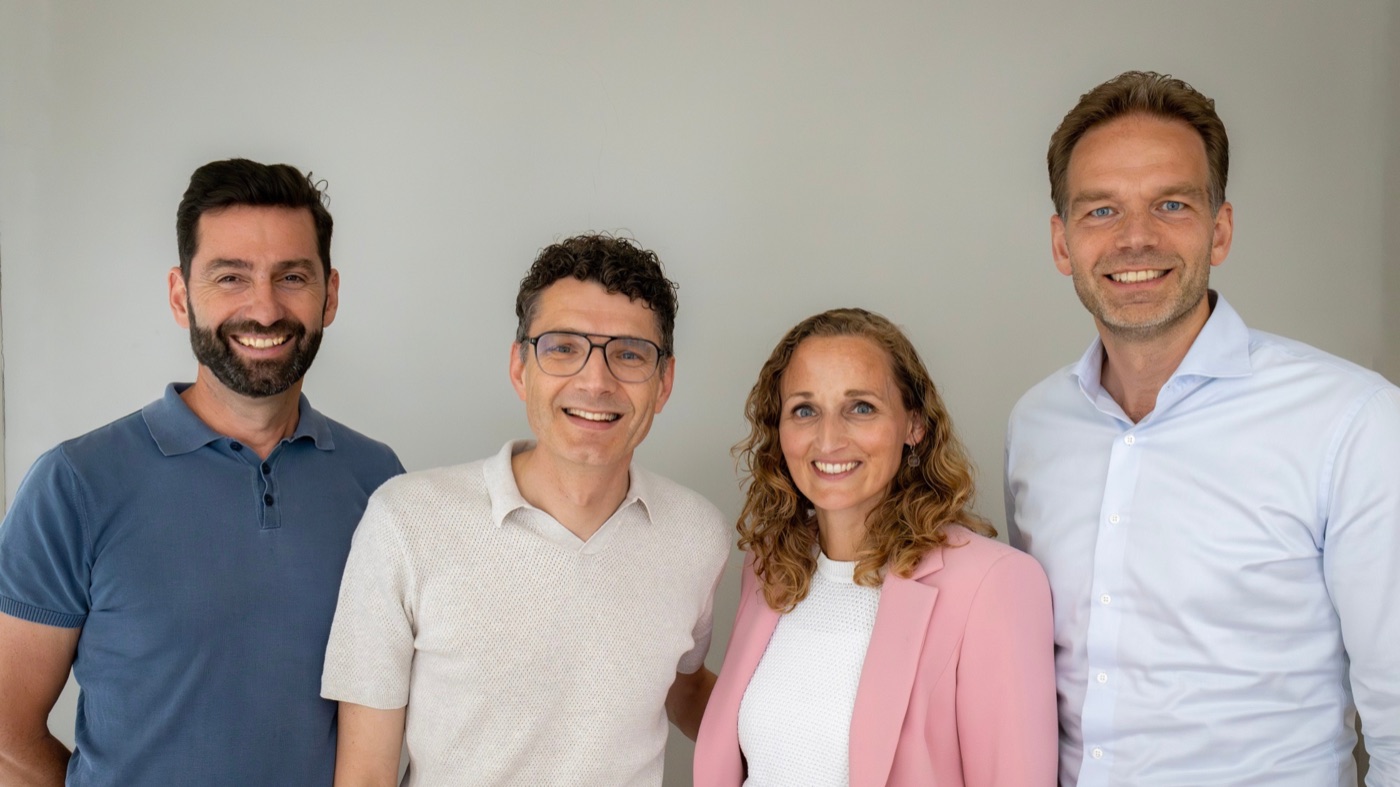 Directie NLInvesteert — v.l.n.r. Arjan Bons, Pascal Emens, Sjan Tielemans en Dirkjan Takke